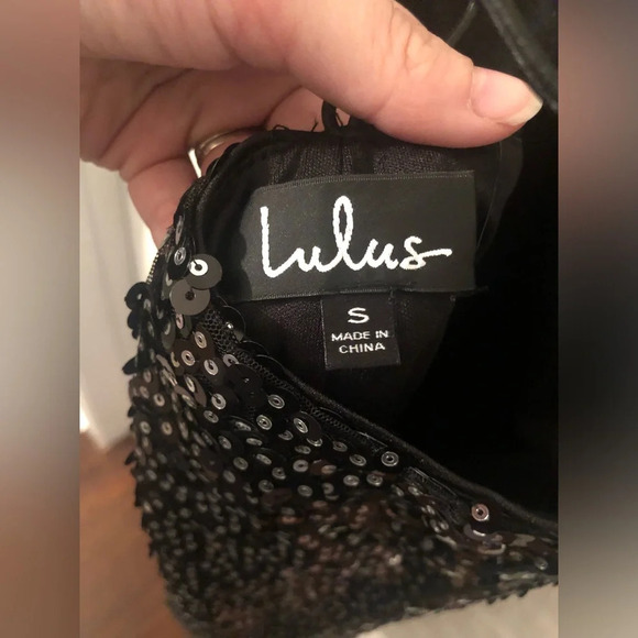 NWT Lulu’s Force of Fashion Black Backless Sequin Mini Dress - Picture 7 of 7
